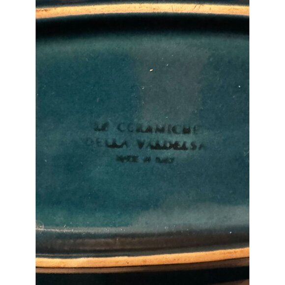 Le Ceramiche Oval Ceramic Platter With Woven Pattern Edge - Picture 8 of 9